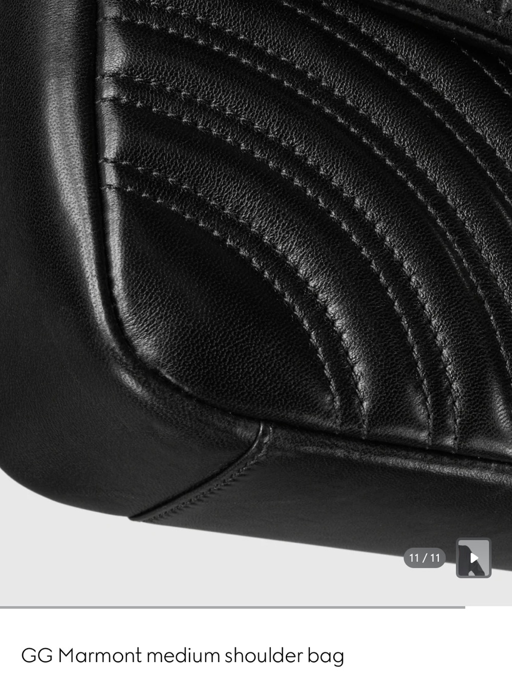 Brand New Gucci GG Marmont Medium Black Leather Shoulder Bag in box ❤️ - Picture 6 of 11